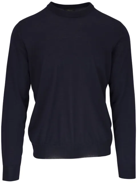 Brioni round-neck knit jumper Blue OZK124000MIDNIGHT