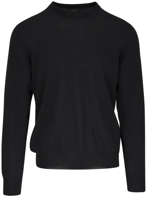 Brioni round-neck knit jumper Black OZK121000BLK