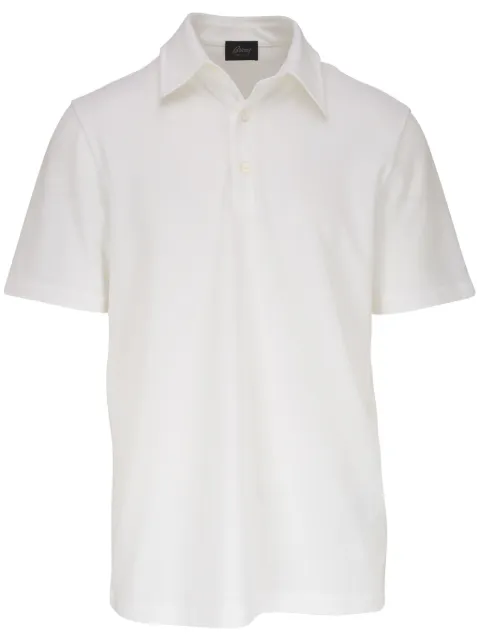 Brioni Cotton Polo Shirt White PA6279000WHITE