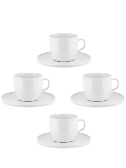 Alessi x Naoto Fukasawa Itsumo coffee cups and saucers (set of four) White NF0787SX4