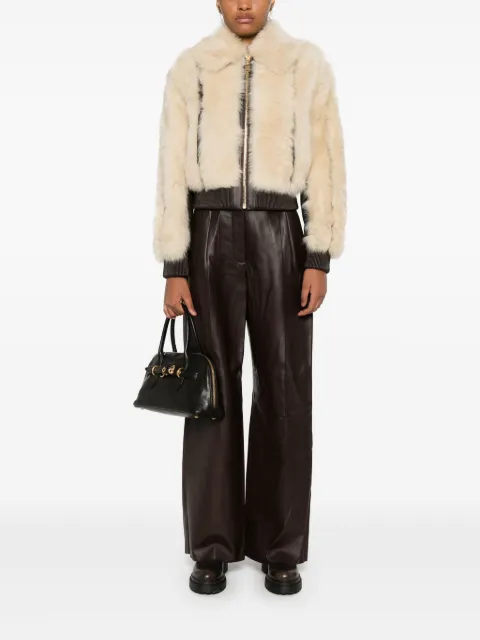 ZIMMERMANN wide-leg leather trousers Brown 0428PF241