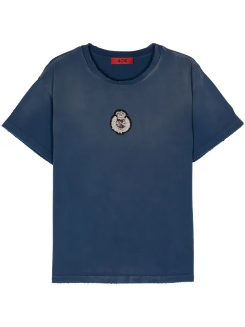 424 College cotton T-shirt Blue FF4SMH61APJE003