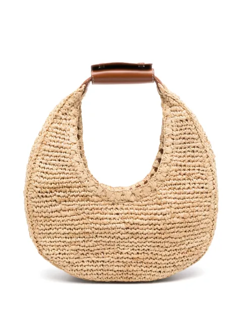 STAUD Moon raffia tote bag Neutrals H24S4003RB