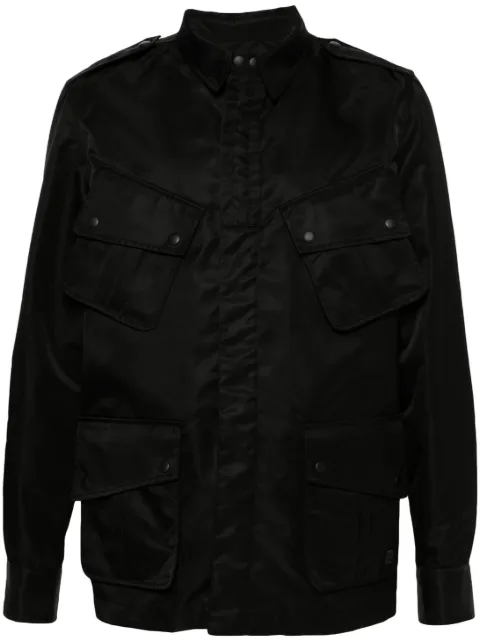 Givenchy logo-appliqué shirt jacket Black BM018M14JD