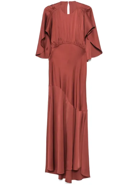 ZIMMERMANN cape-insert round-neck maxi dress Red 1383DF242