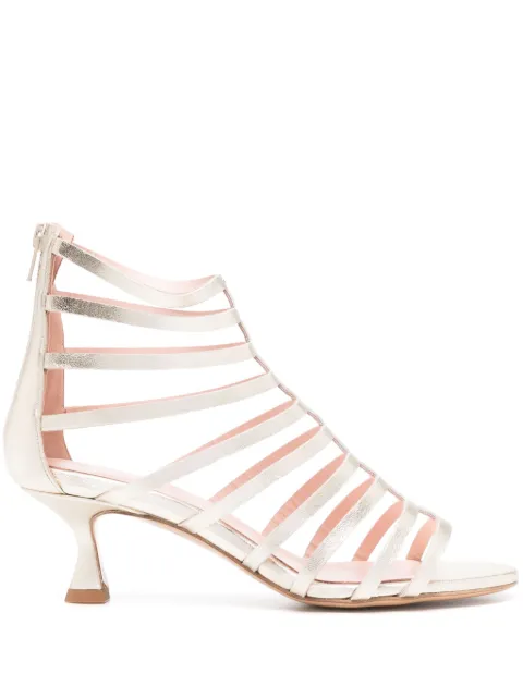 Anna F. 55mm leather sandals Gold 3745