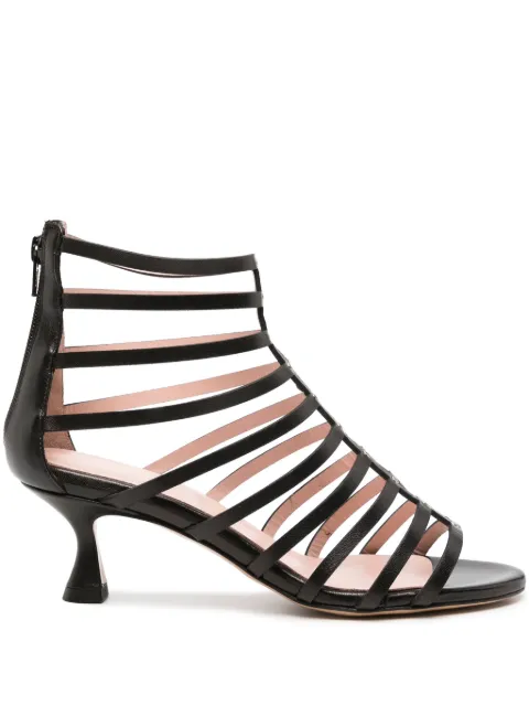 Anna F. 55mm leather sandals Black 3745