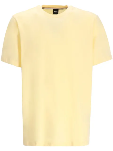 BOSS cotton-jersey T-shirt with logo detail Yellow 50468347