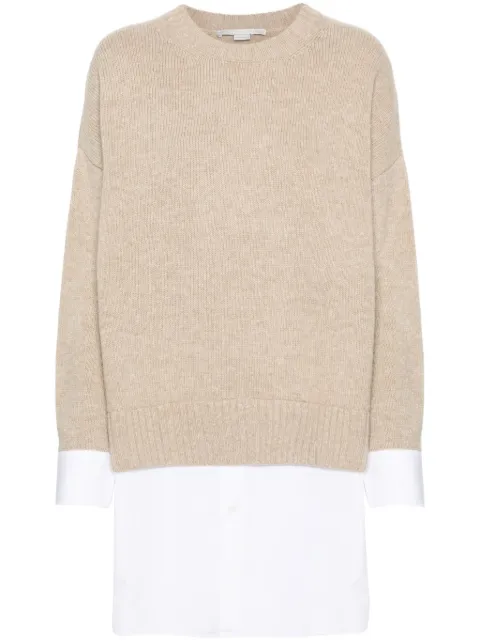 Stella McCartney layered-effect jumper Neutrals 6K08363S2515