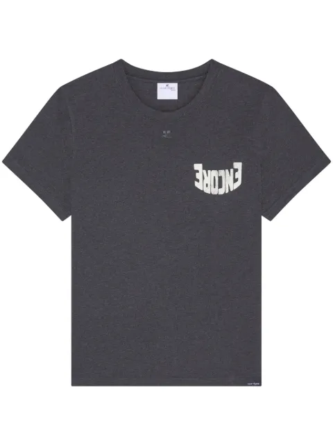 Courrèges Encore short-sleeved cotton T-shirt Grey 324JTS008JS0159