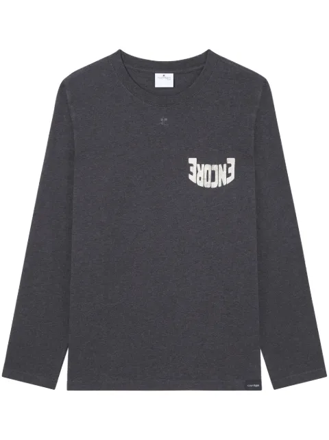 Courrèges Encore long-sleeved cotton T-shirt Grey 324JTS092JS0159