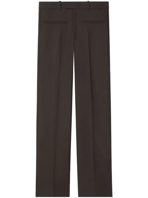 Courrèges twill-weave straight-leg trousers Brown 324CPA249PL0056