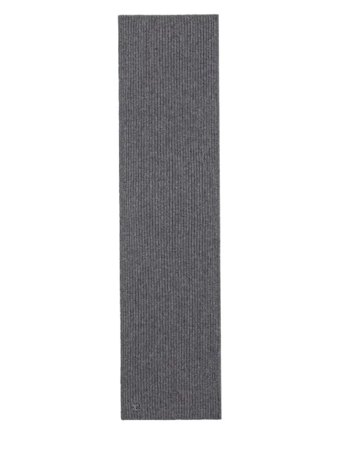 Courrèges ribbed wool scarf Grey 324MEC023FI0062