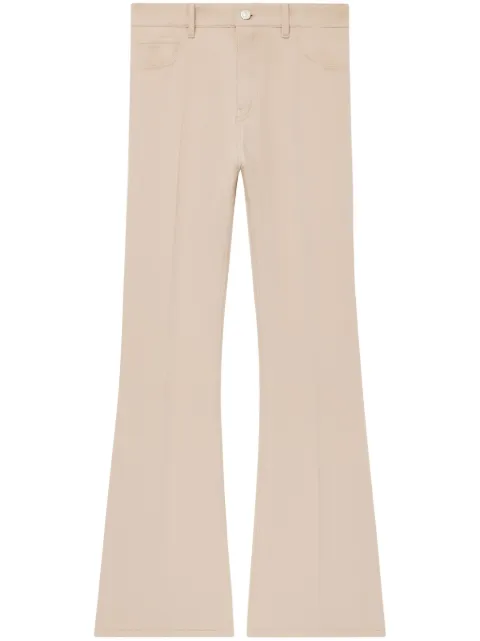 Courrèges twill-weave bootcut trousers Neutrals VESCPA021PL0007