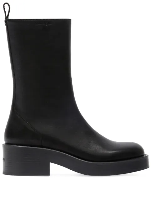 Courrèges Rider leather boots Black VESSAB014CR0068