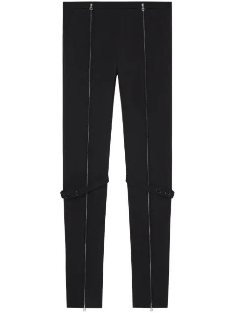 Courrèges zip wool blend pants Black 324CPA240WO0113