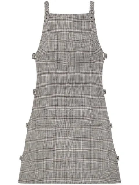 Courrèges Prince of Wales multi-strap mini dress Black 324CRO451PL0166