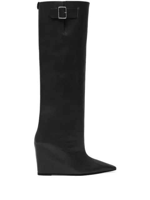 Courrèges Astro leather boots Black 324SBT035CR0017