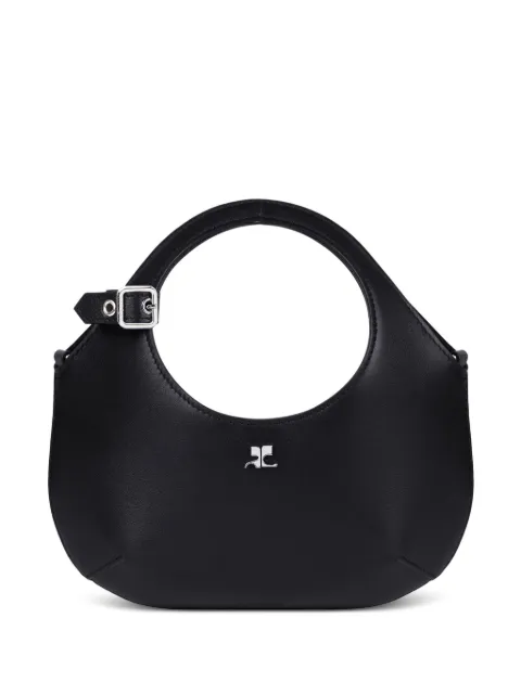 Courrèges mini Holy leather tote bag Black 324GSA126CR0065