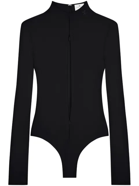 Courrèges Drop Volcano jersey body Black 324JBD095JS0145