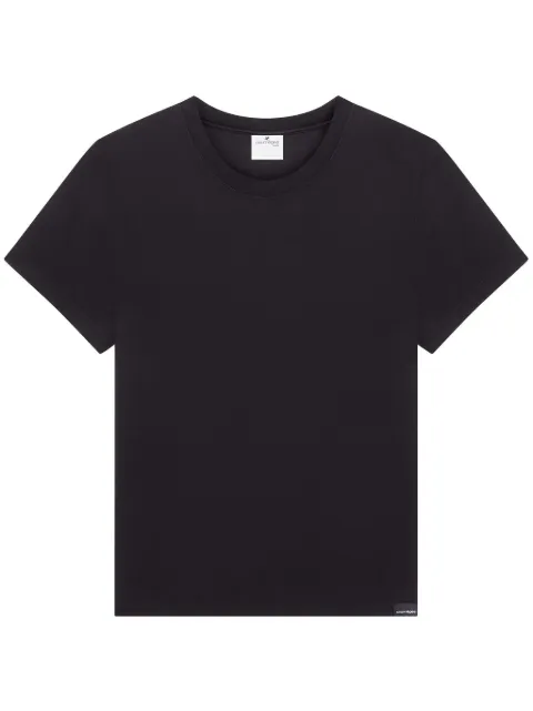 Courrèges logo-embroidered cotton T-shirt Black VESJTS008JS0107