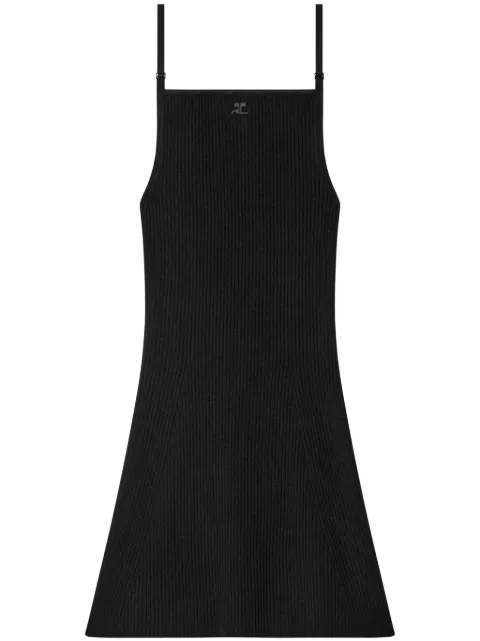 Courrèges ribbed-knit mini dress Black 324MRO441FI0001