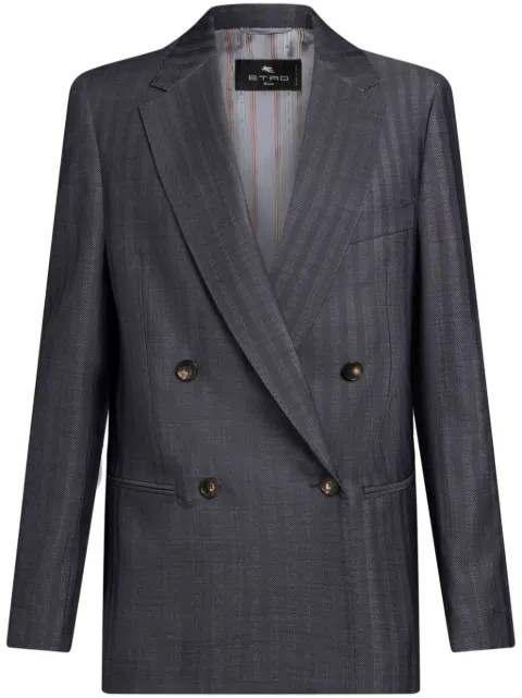 ETRO wool double-breasted jacket Grey WRCA003599TTB54