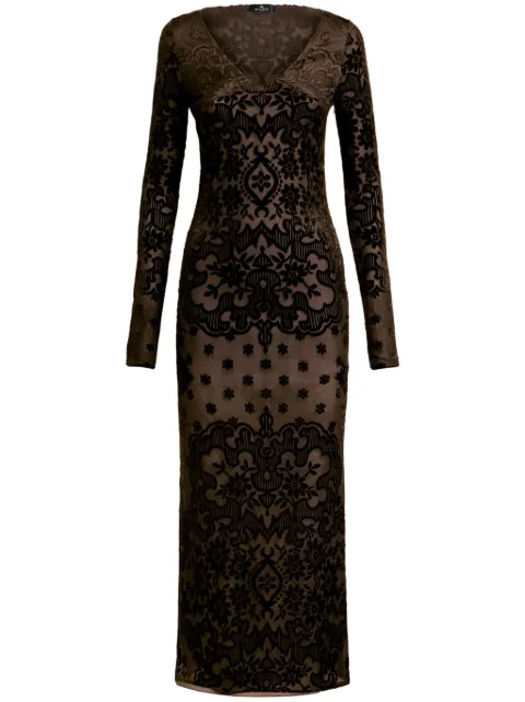 ETRO paisley velvet dress Black WRHA019999JMD01