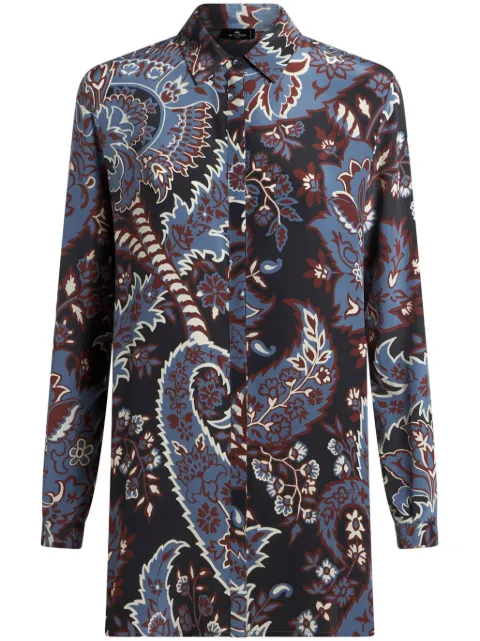 ETRO printed silk shirt Black WRIA0029AK465