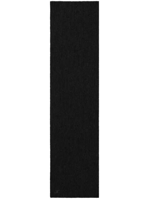 Courrèges ribbed wool scarf Black 324MEC023FI0062