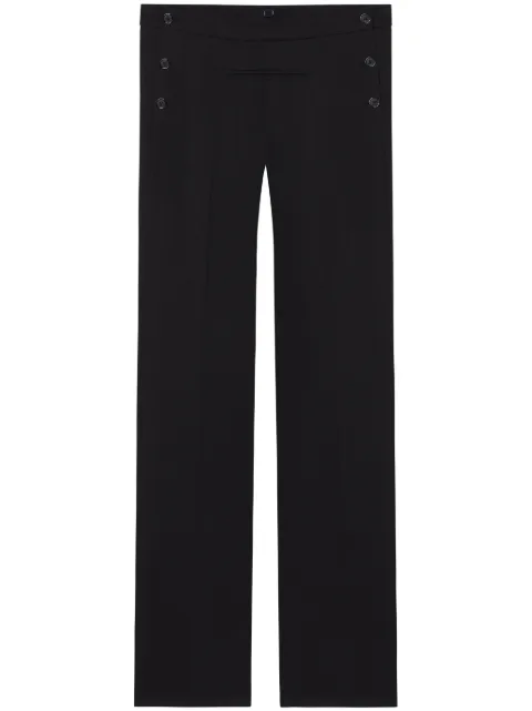 Courrèges flared wool trousers Black 324CPA250WO0100