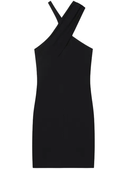 Courrèges criss-cross jersey mini dress Black 324JRO459JS0145