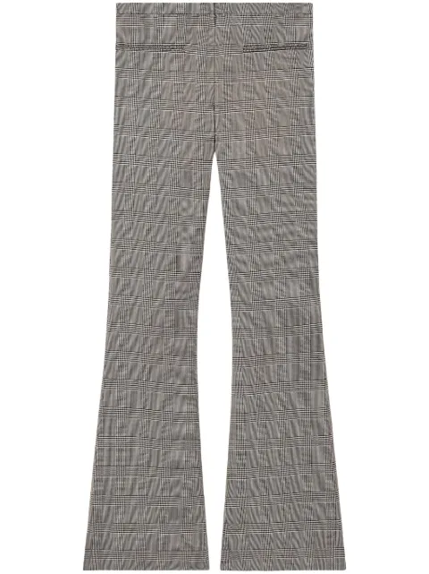 Courrèges flare mid-rise Prince of Wales pants Black 324CPA220PL0166