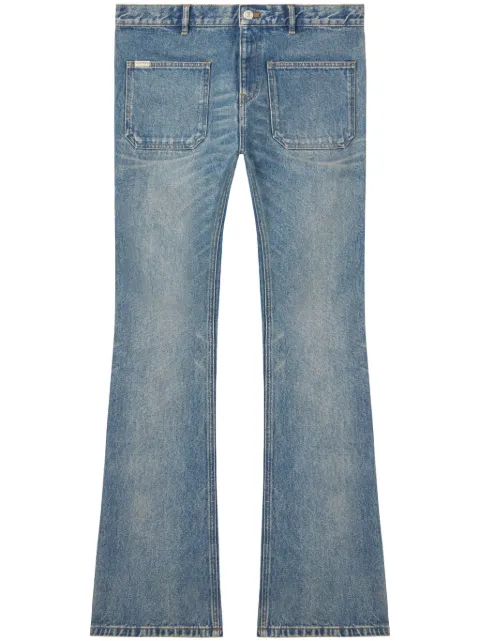 Courrèges mid-rise bootcut jeans Blue 324DPA208DE0033