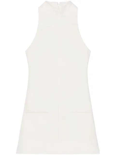 Courrèges sleeveless twill A-line dress White VESCRO456PL0007