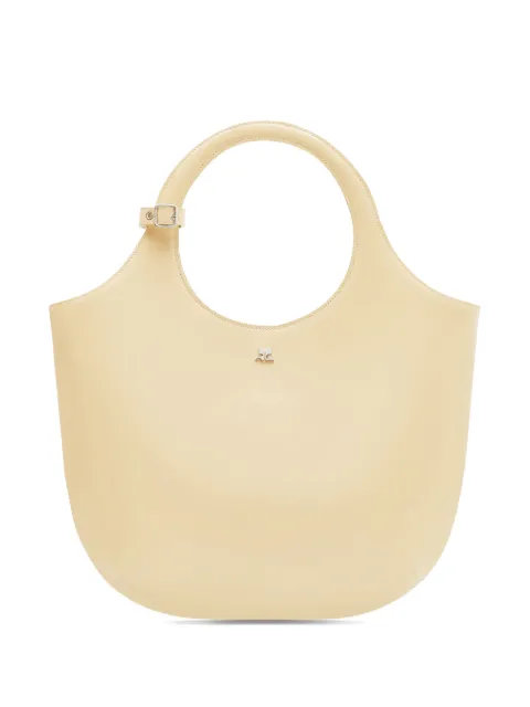 Courrèges medium Holy leather tote bag Neutrals 324GSA116CV0033