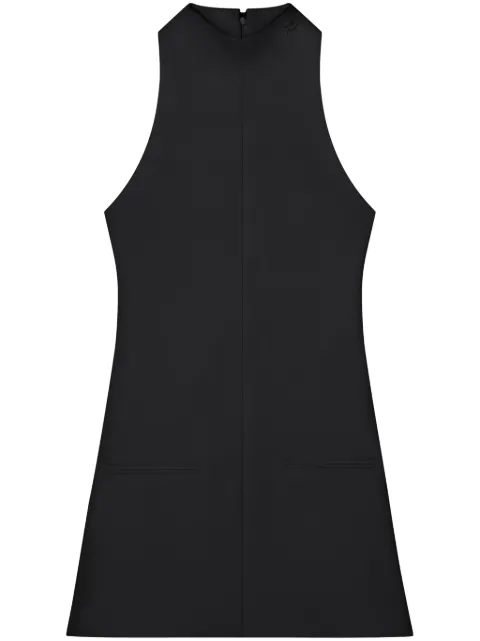 Courrèges sleeveless twill A-line dress Black VESCRO456PL0007