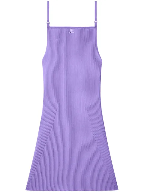 Courrèges ribbed-knit mini dress Purple 324MRO441FI0001