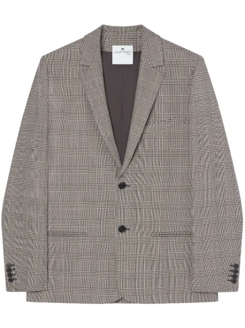 Courrèges Prince of Wales-patterned blazer Black 324CVE094PL0166