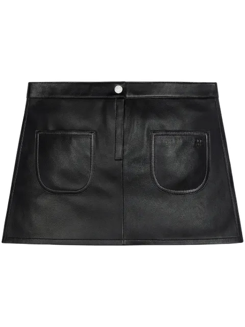 Courrèges vintage leather mini skirt Black VESLJU188CV0005