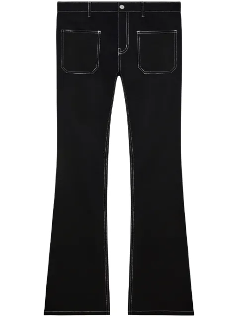 Courrèges low-rise bootcut jeans Black 324DPA208DE0020