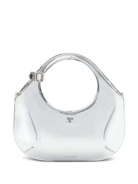 Courrèges mini Holy metallic-effect tote bag Silver 324GSA126PU0017