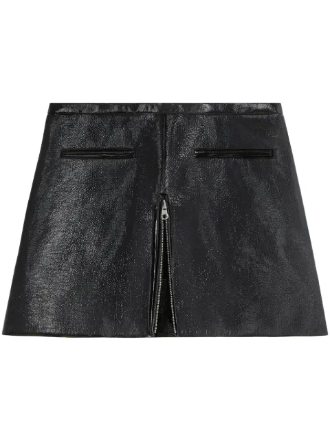 Courrèges Heritage coated miniskirt Black 324CJU194VY0014