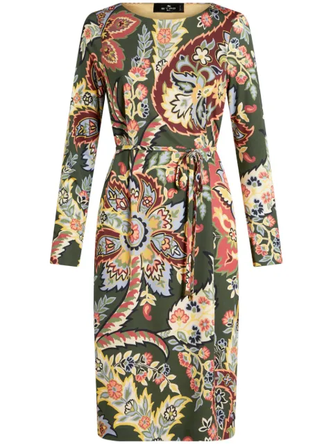 ETRO abstract pattern dress Green WRHA016299IA423