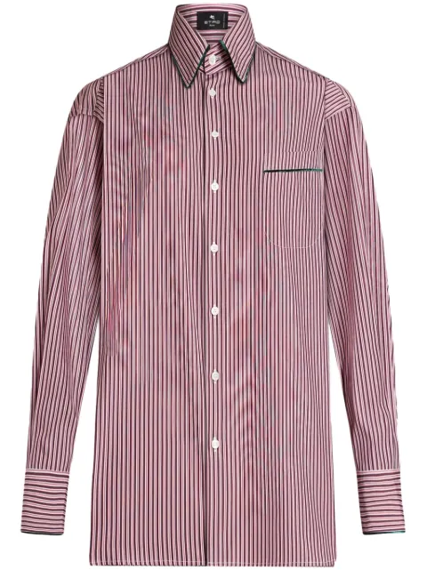 ETRO striped poplin shirt Red WRIA002899TR560
