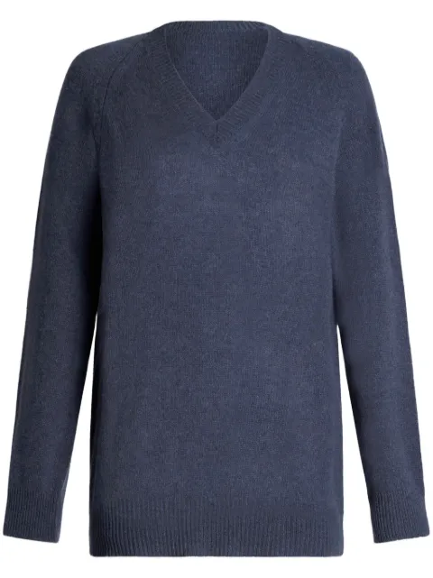 ETRO cashmere v-neck sweater Blue WRKE0154AW005