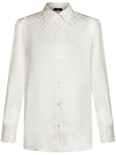 ETRO silk jacquard shirt White WRIA001399TJ142