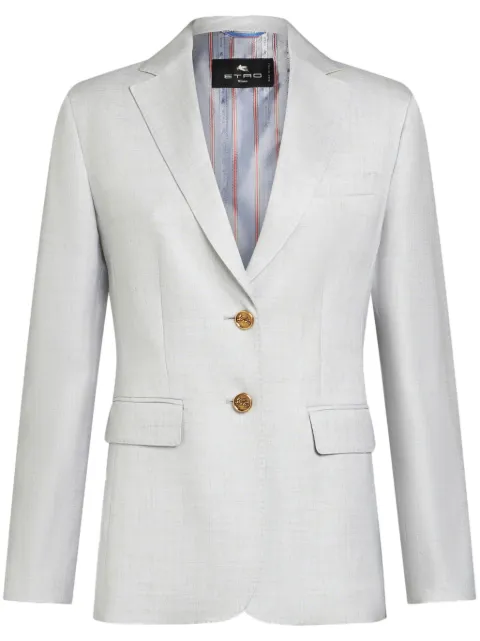 ETRO single-breasted blazer Grey WRCA003499TUDI2