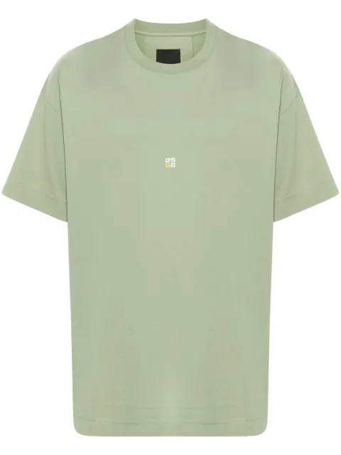 Givenchy 4G-embroidered cotton T-shirt Green BM71JA3YMX