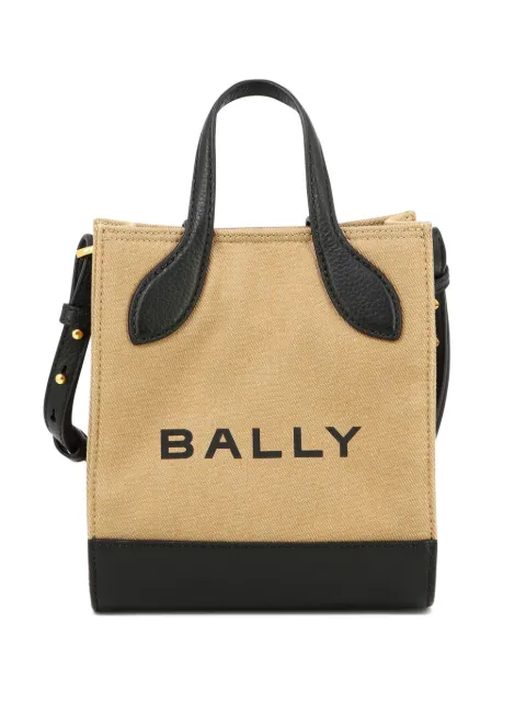 Bally Bar logo-print tote bag Neutrals WAM03ECV034